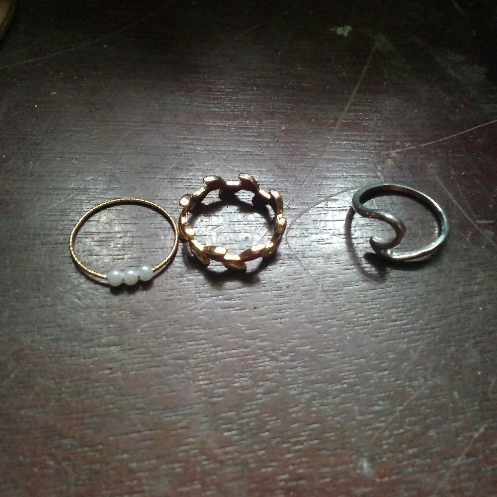 Three piece ring set